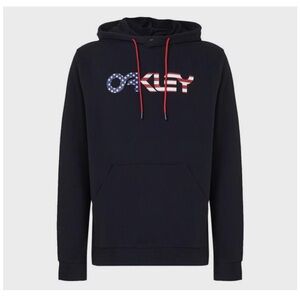 OAKLEY Black Hoodie With American Flag Logo NEW! Size Medium NWT